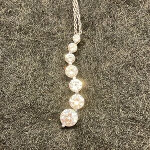 Sterling Silver CZ Journey Pendant 18” 925 chain This piece is stunning!!!